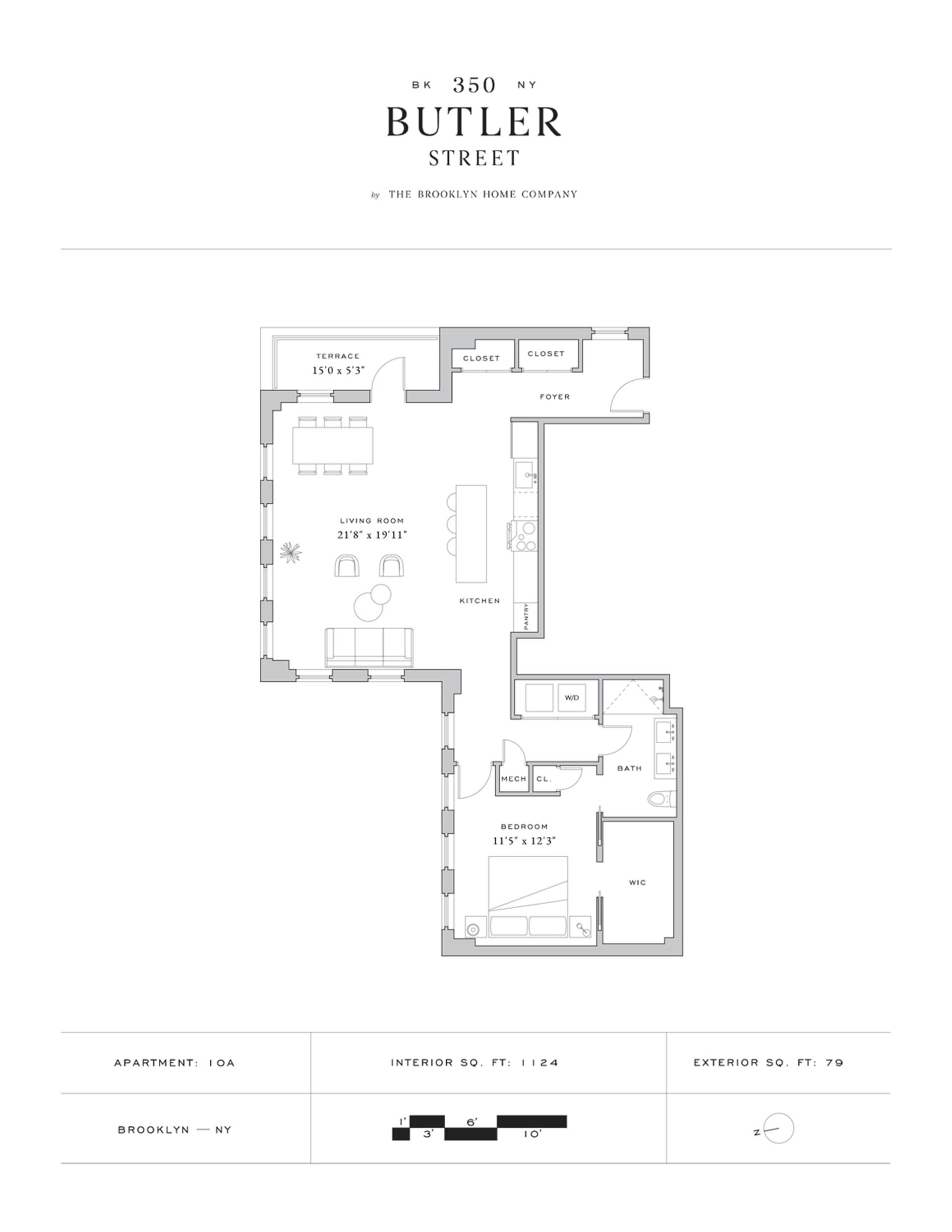 Floorplan for 350 Butler Street, 10A