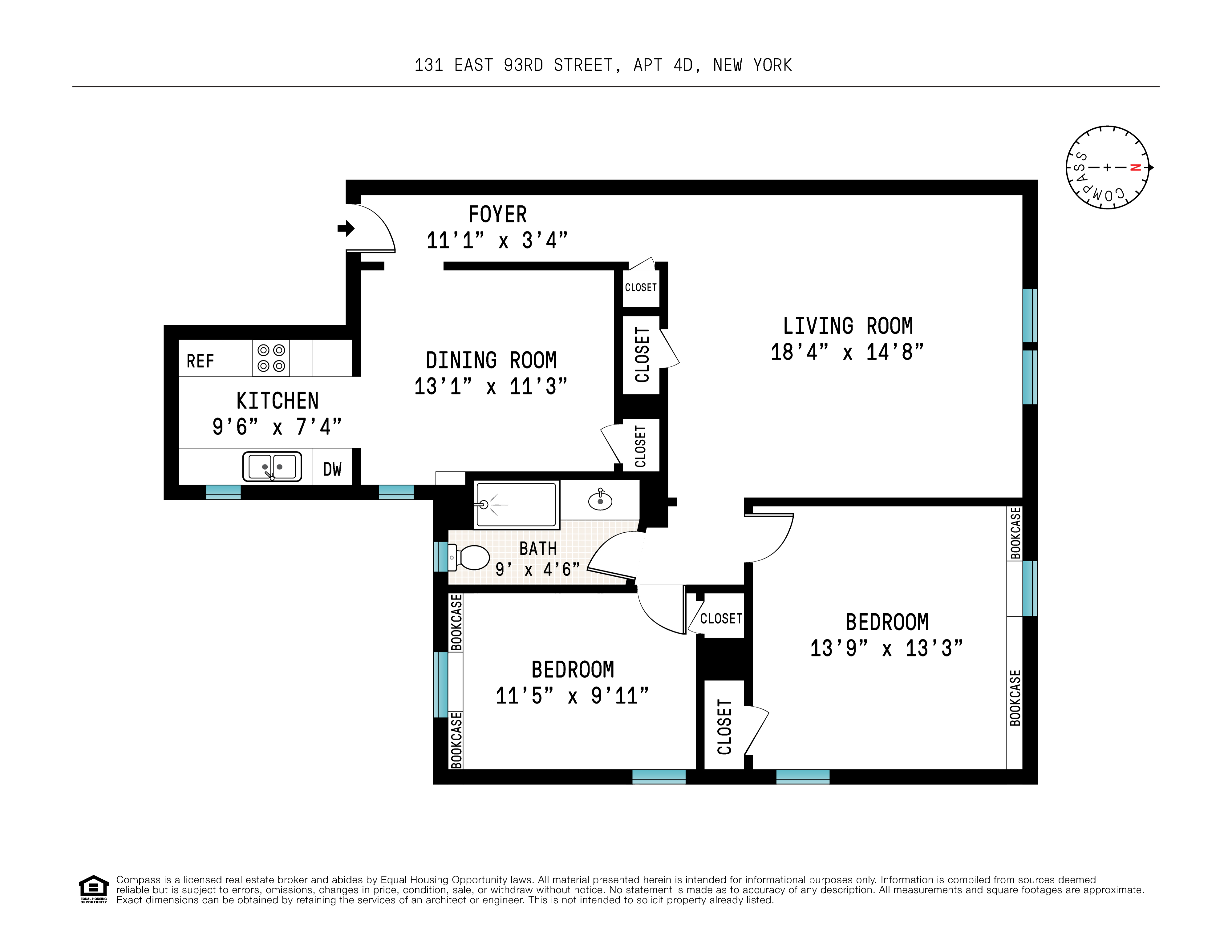 Floorplan for 131 East 93rd Street, 4D