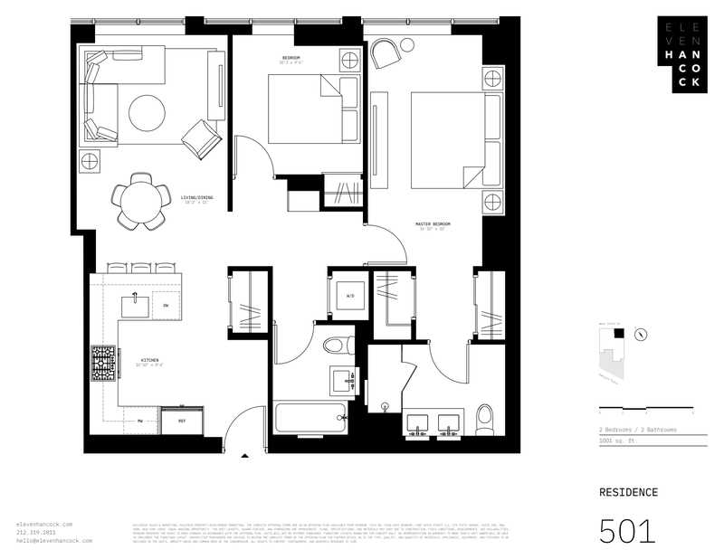 Floorplan for 11 Hancock Place, 501