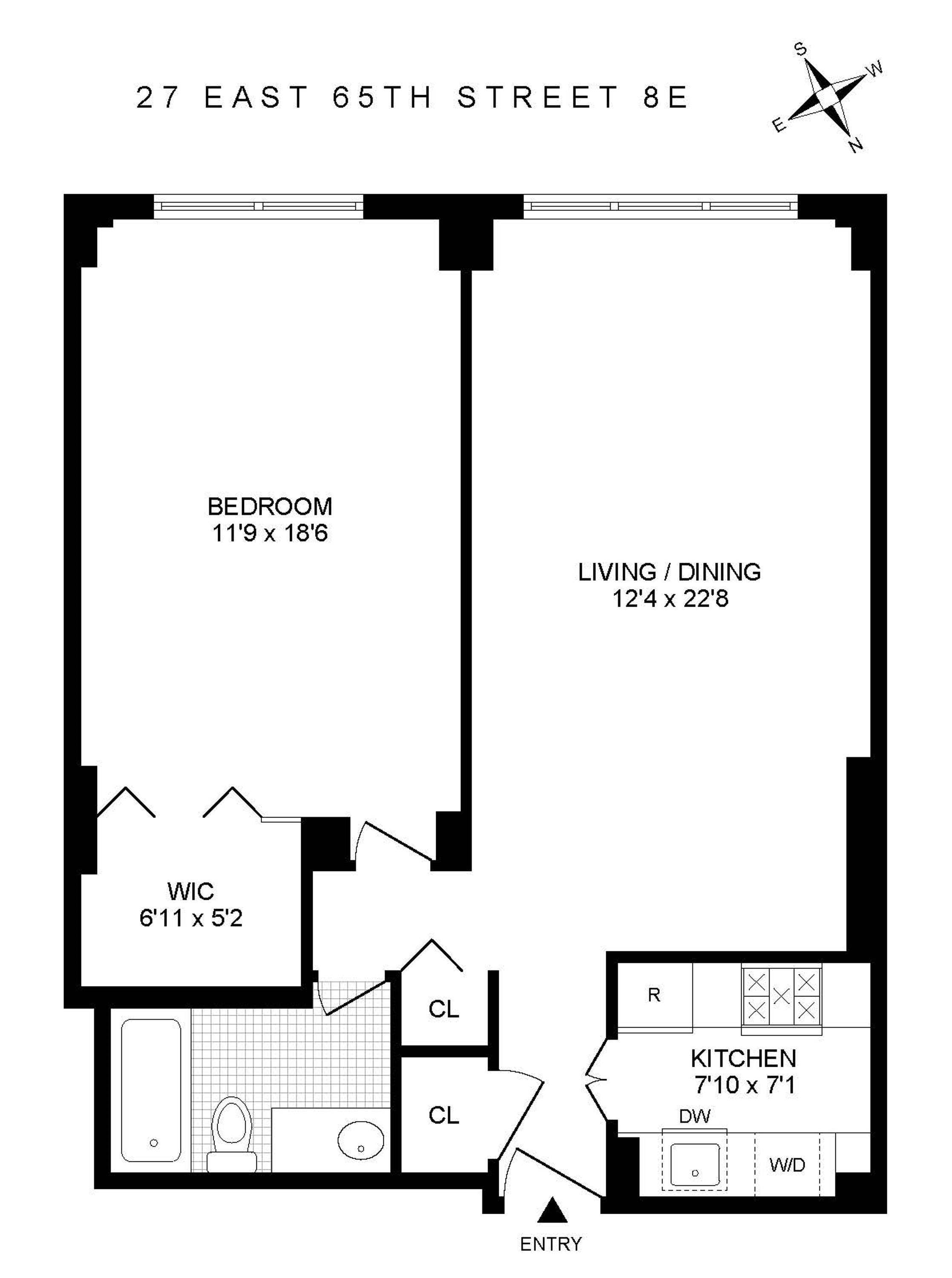 Floorplan for 27 East 65th Street, 8E