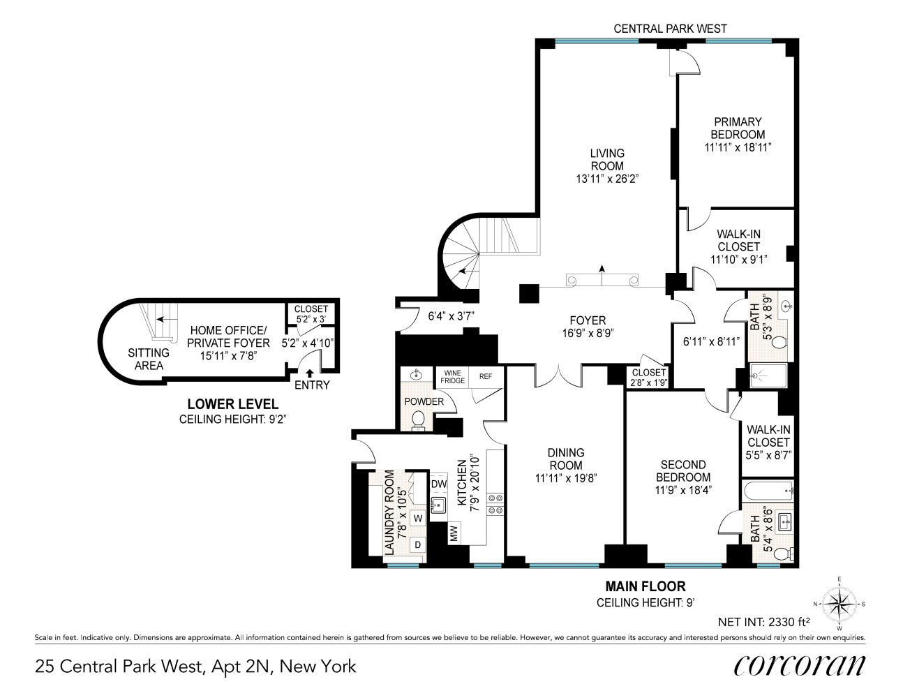 Floorplan for 25 Central Park, 2N