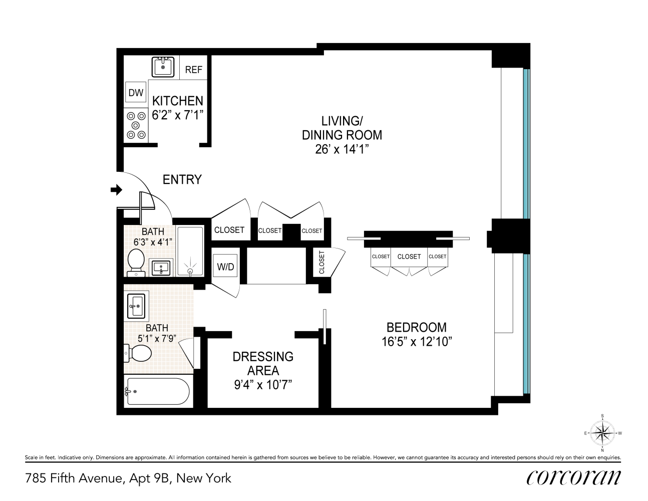 Floorplan for 785 5th Avenue, 9B