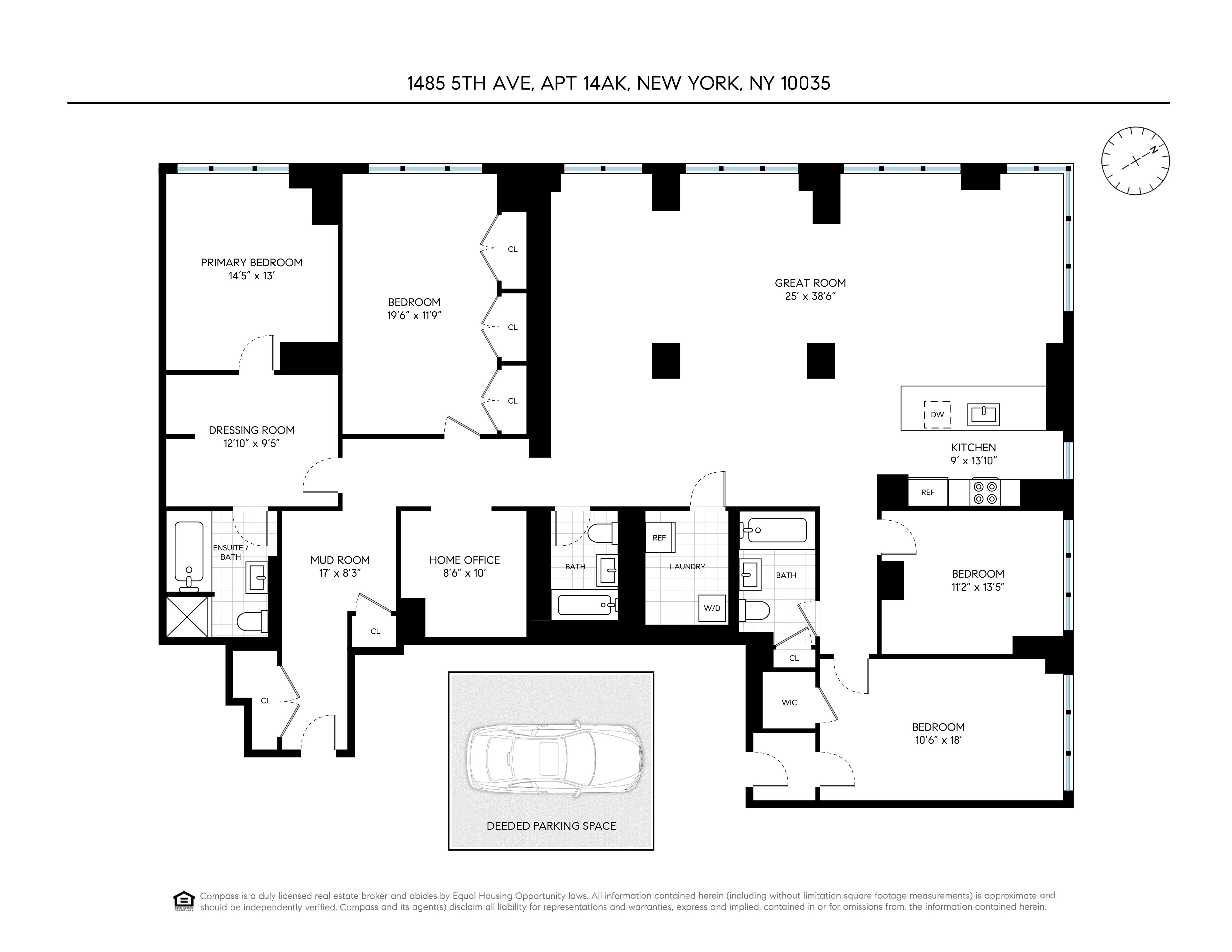 Floorplan for 1485 5th Avenue, 14K