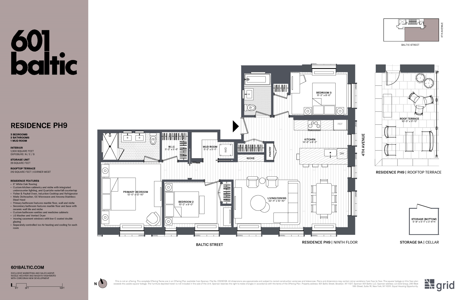 Floorplan for 601 Baltic Street, 6A