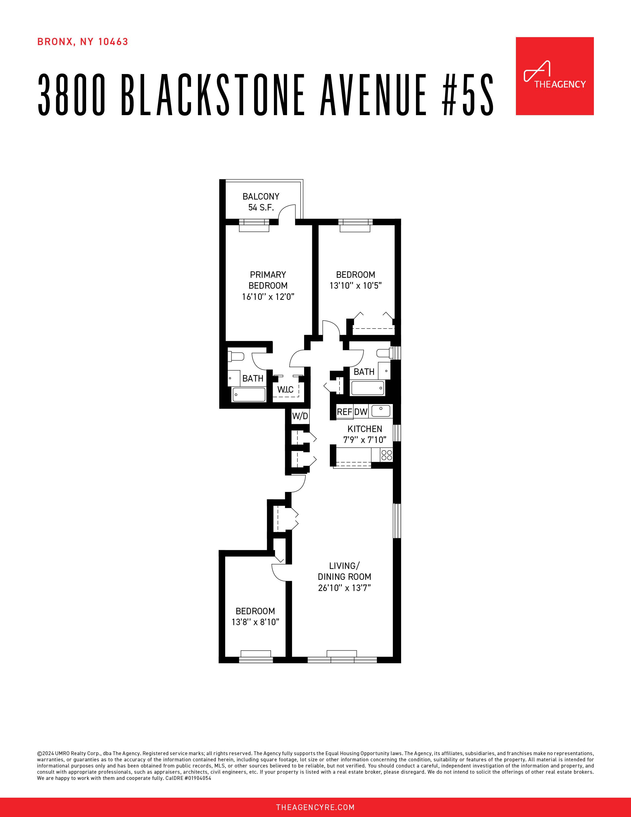 Floorplan for 3800 Blackstone Avenue, 5-S