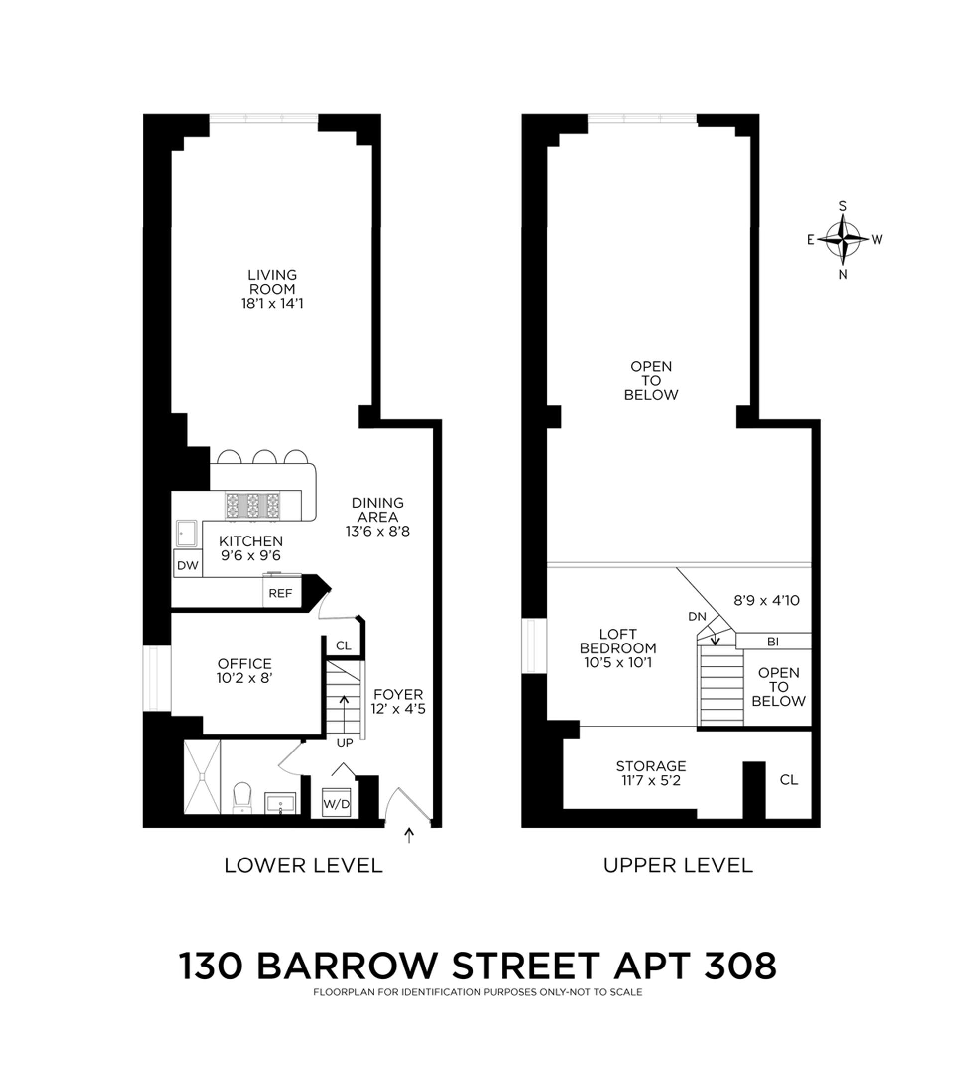 Floorplan for 130 Barrow Street, 308
