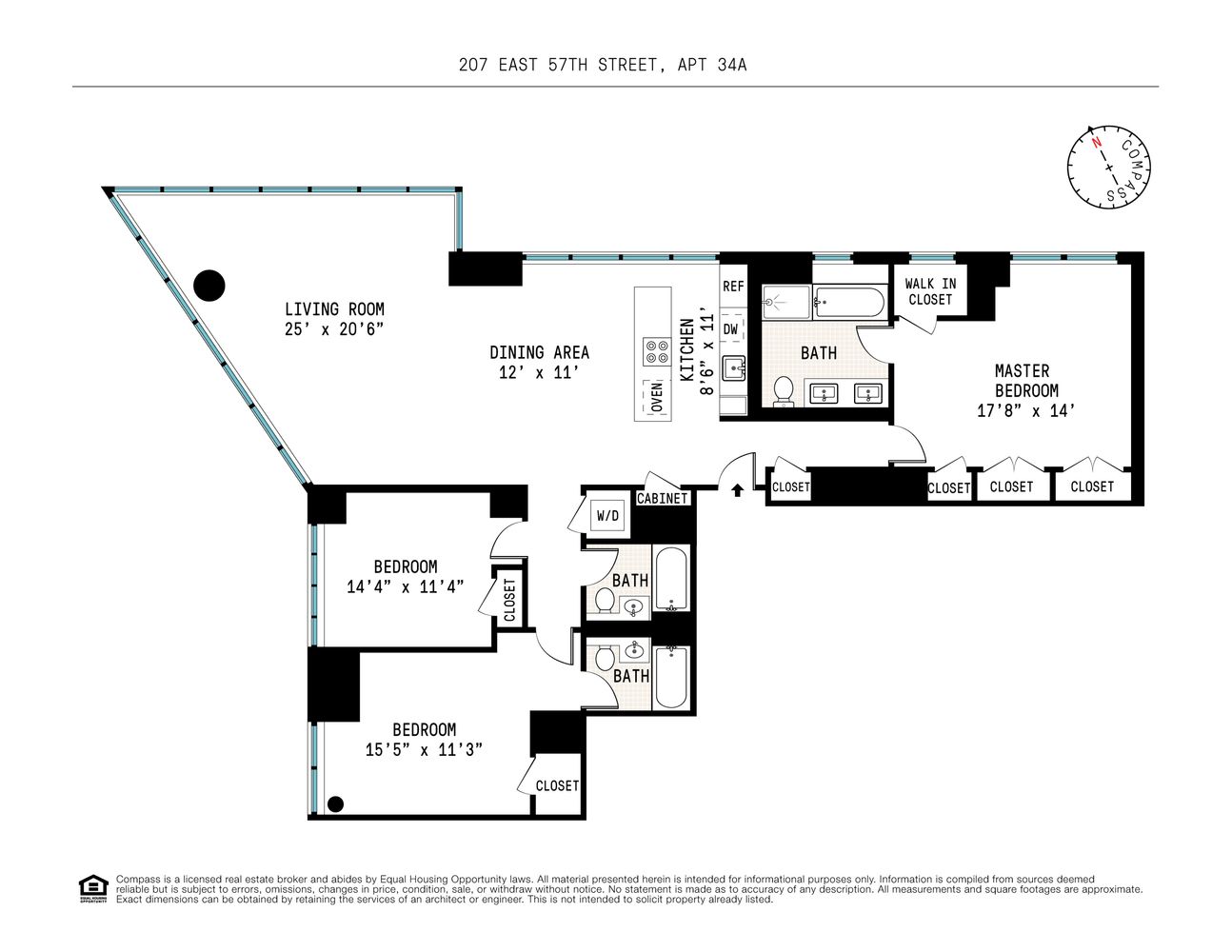 Floorplan for 207 East 57th Street, 34A