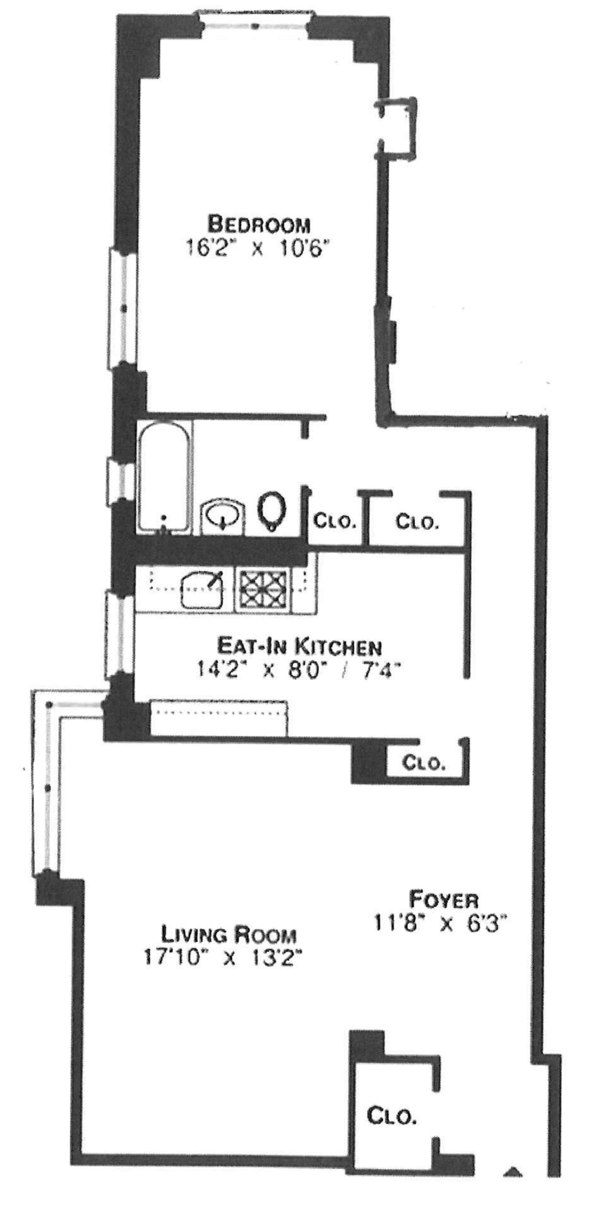 Floorplan for 477 FDR Drive, M1602