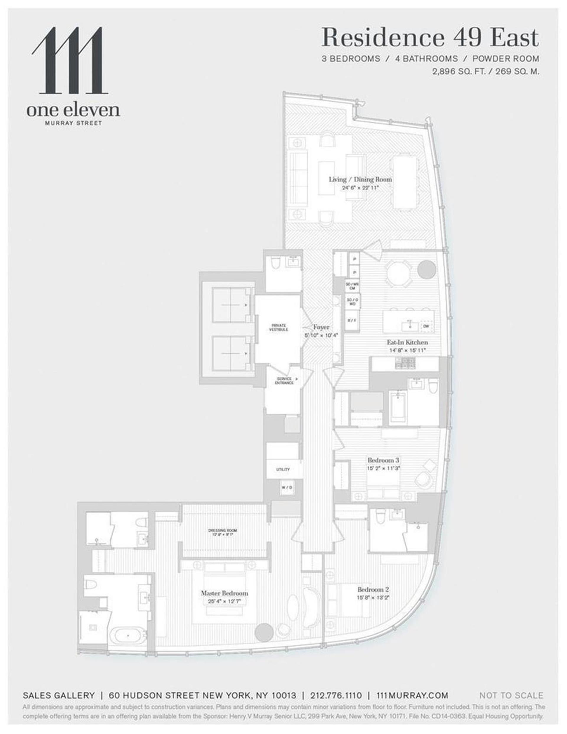 Floorplan for 111 Murray Street, 49E