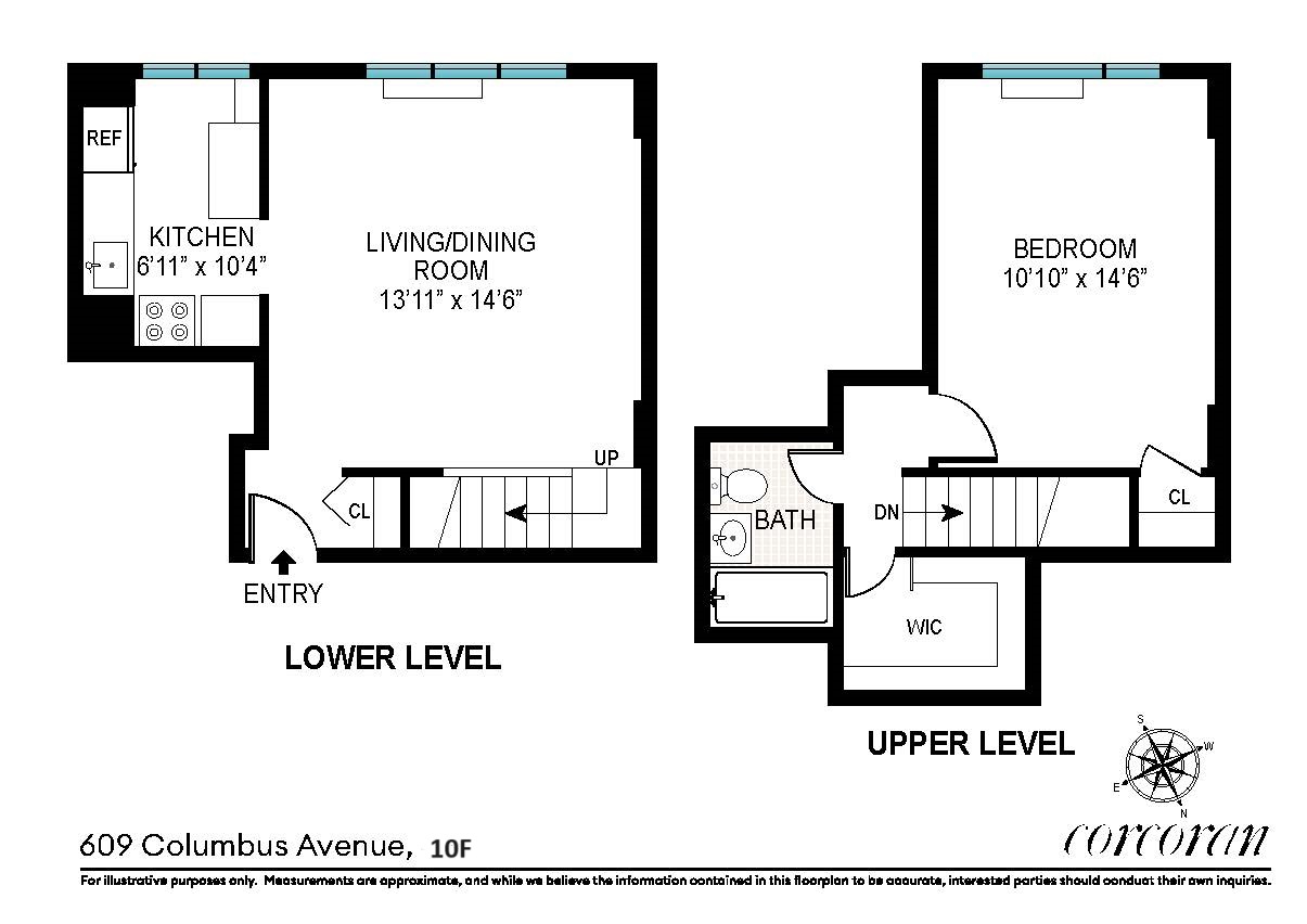 Floorplan for 609 Columbus Avenue, 10F