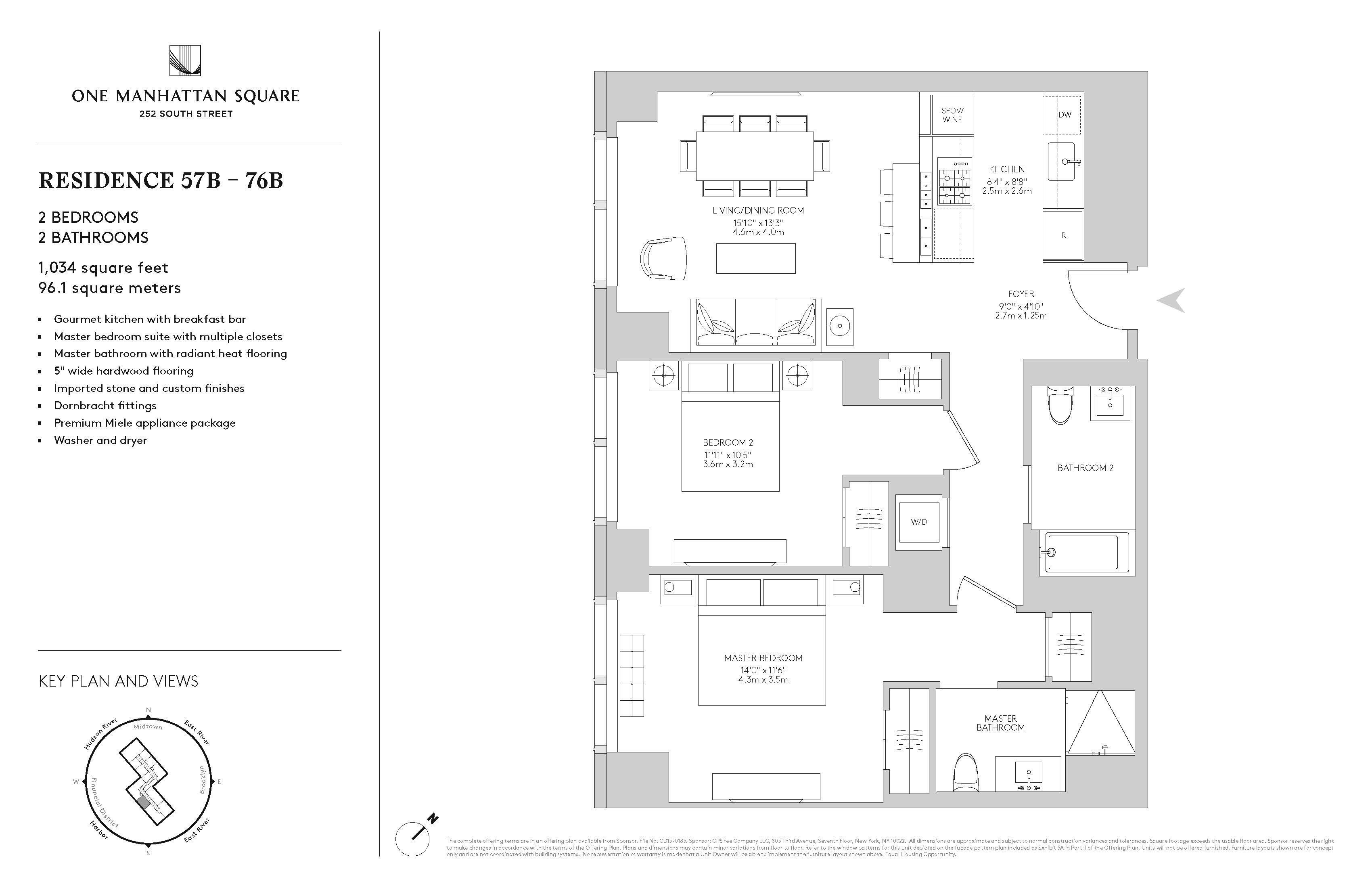 Floorplan for 252 South Street, 74B