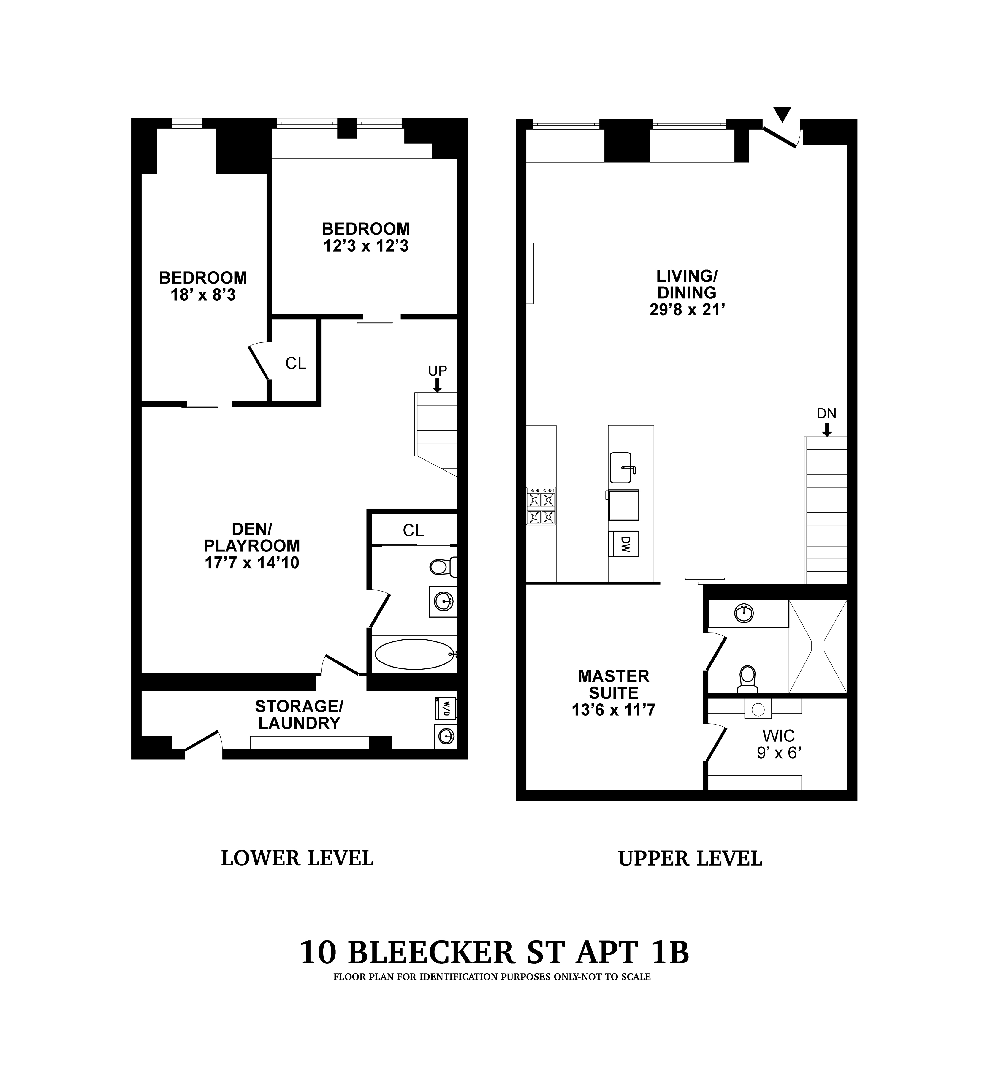 Floorplan for 10 Bleecker Street, 1B