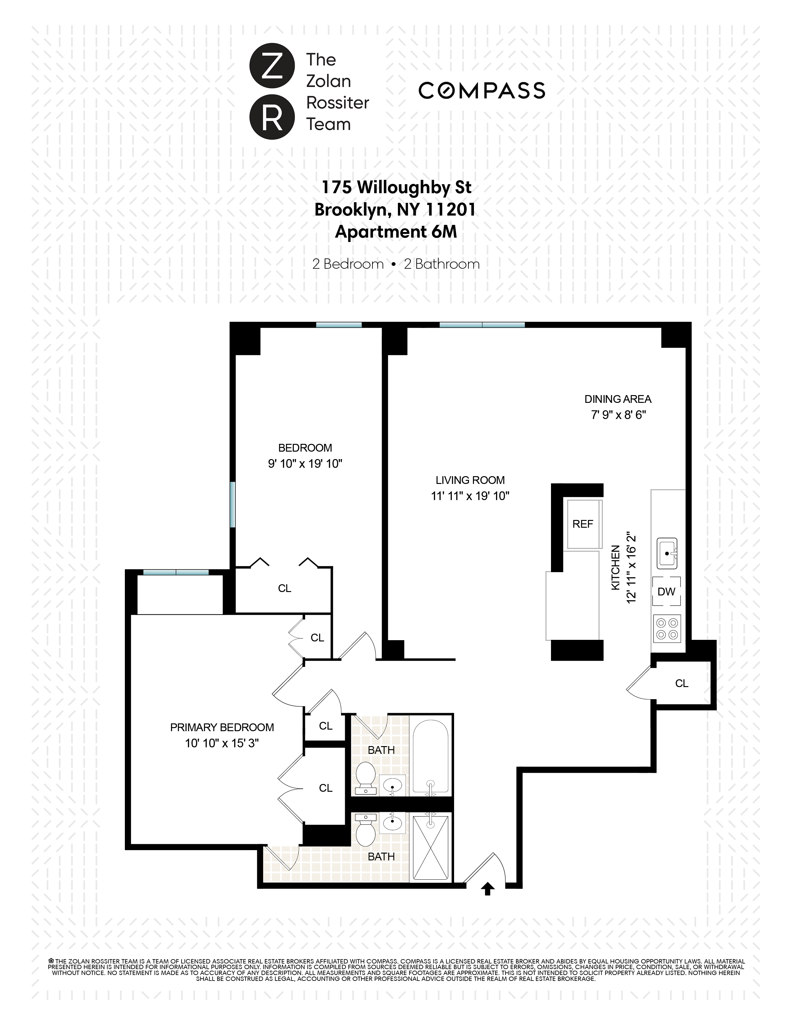 Floorplan for 175 Willoughby Street, 6M