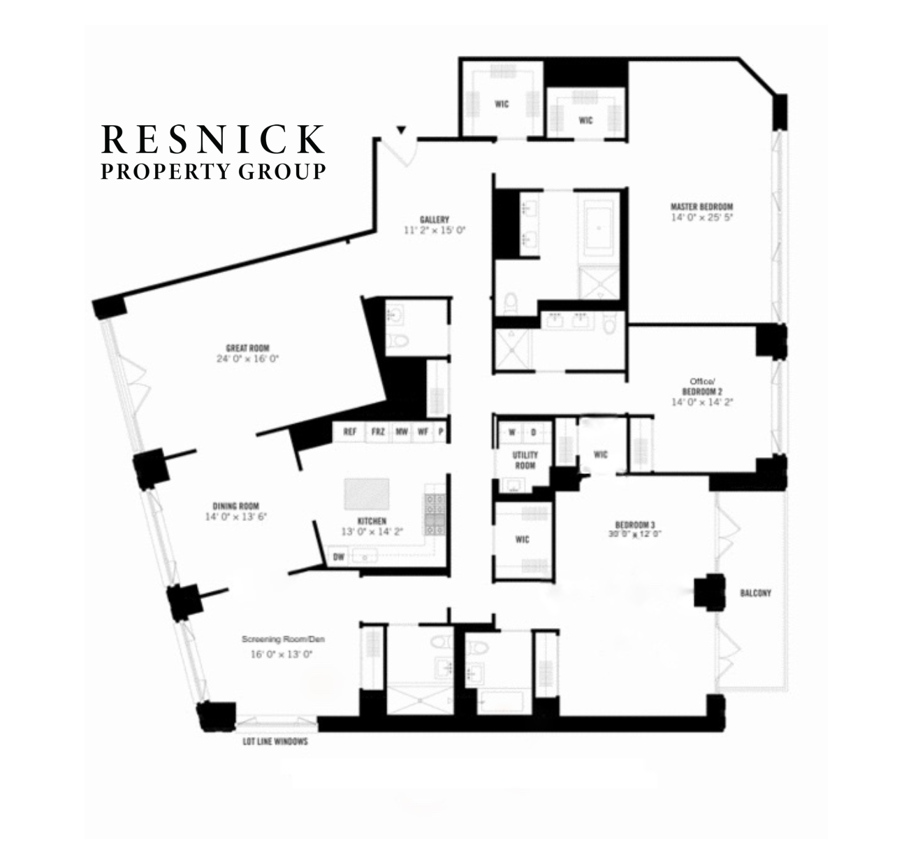 Floorplan for 2150 Broadway, PH3B