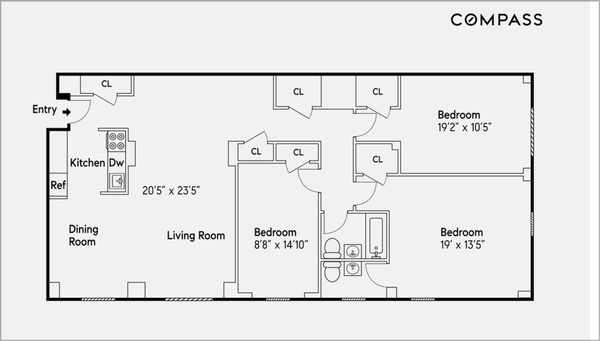 Floorplan for 345 West 145th Street, 7A3