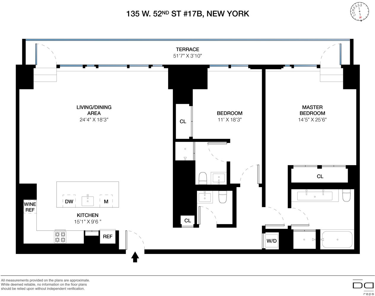 Floorplan for 135 West 52nd Street, 17B