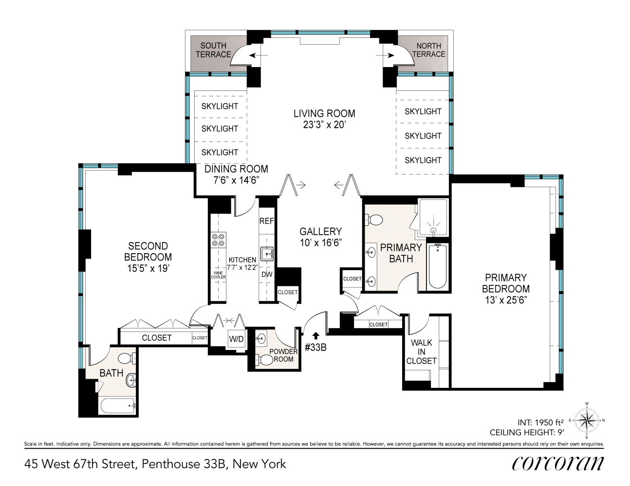 Floorplan for 45 West 67th Street, PH33B