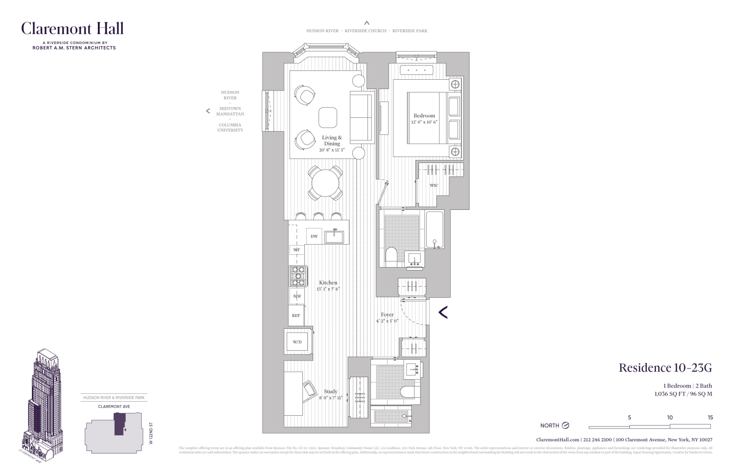 Floorplan for 100 Claremont Avenue, 10G