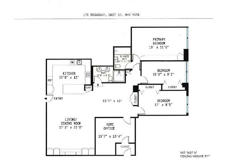 Floorplan for 176 Broadway, 3D