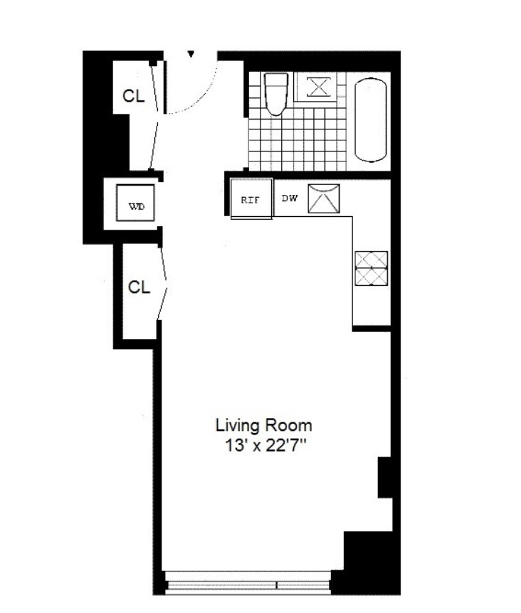 Floorplan for 540 West 28th Street, 8G