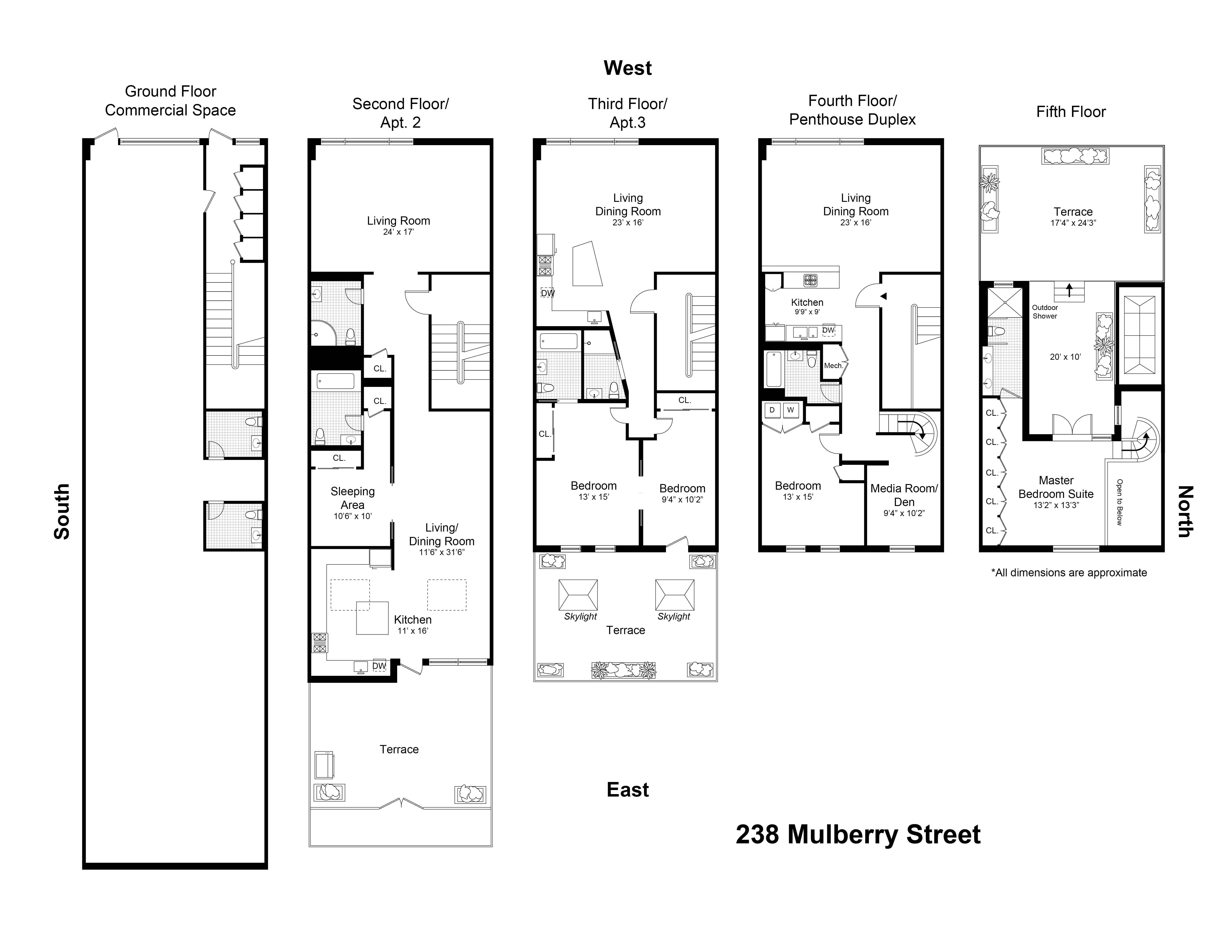 Floorplan for 238 Mulberry Street