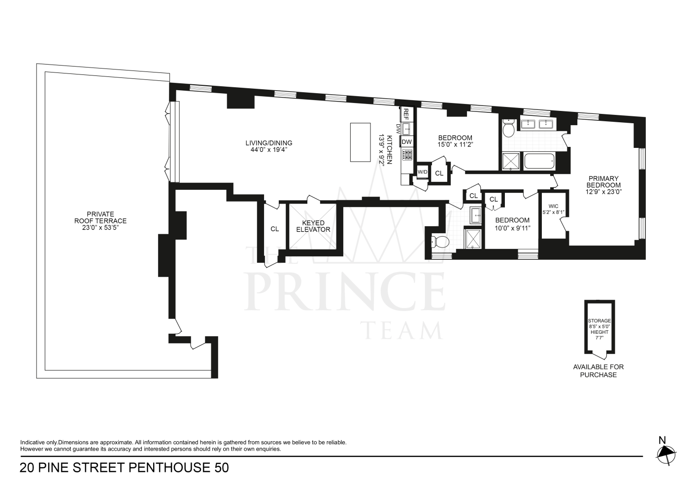 Floorplan for 20 Pine Street, PH50