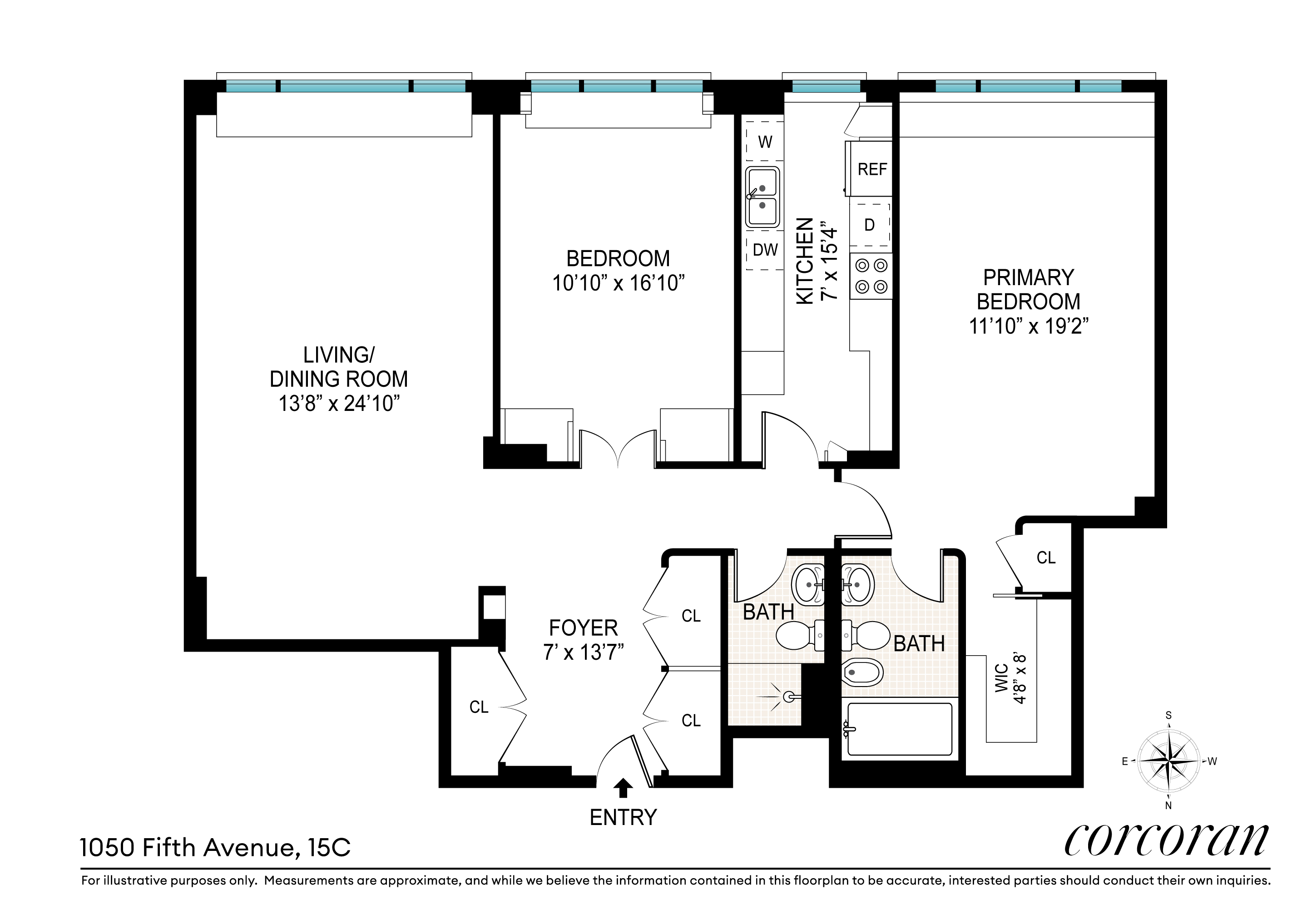 Floorplan for 1050 5th Avenue, 15C