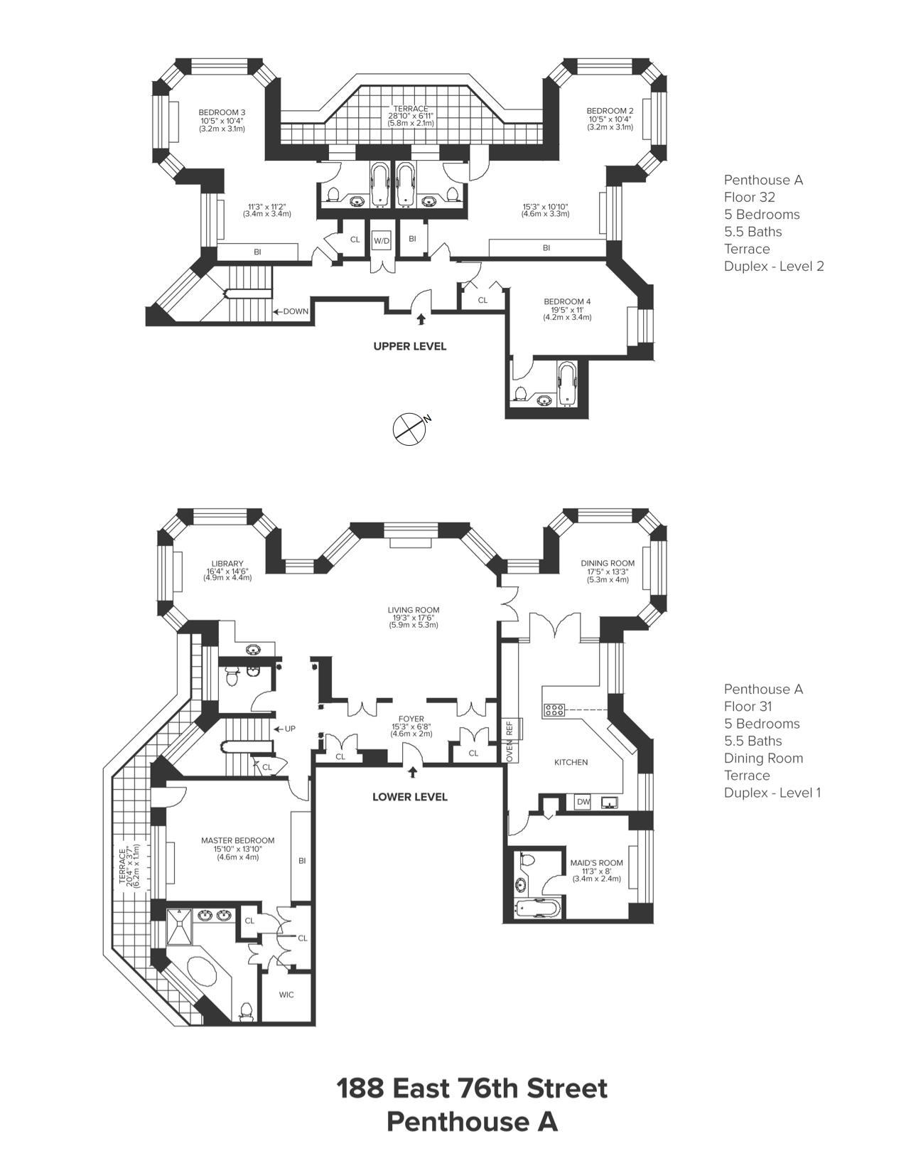 Floorplan for 188 East 76th Street, PH-A