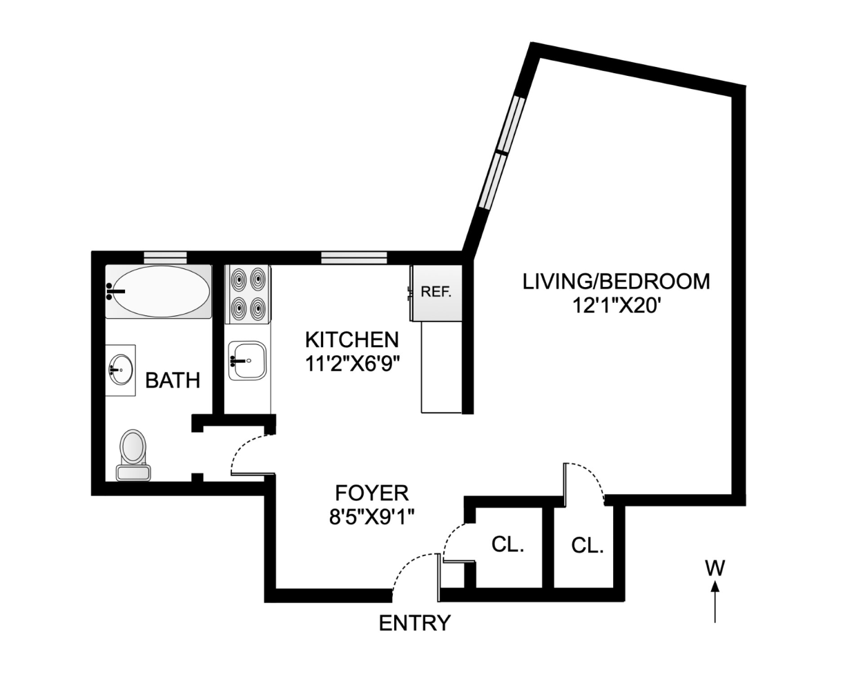 Floorplan for 1125 Lorimer Street, 4A