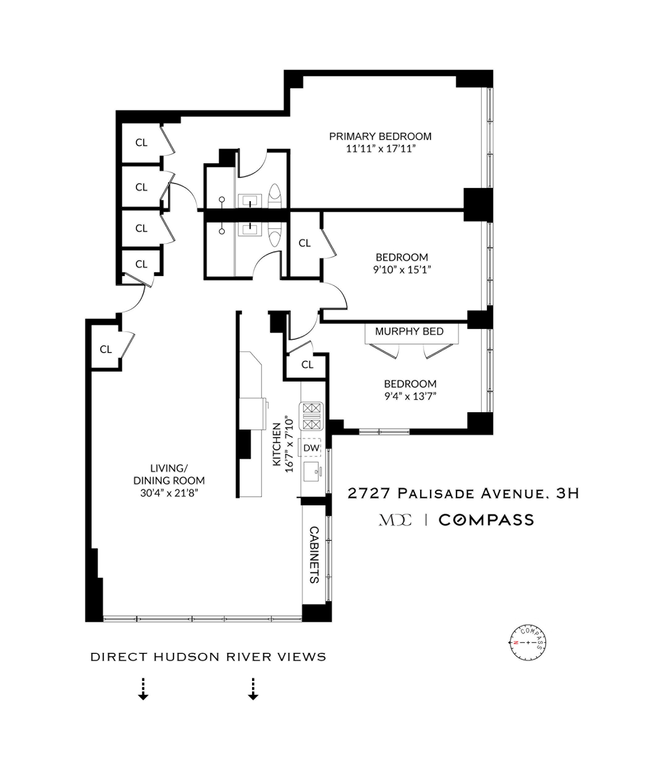 Floorplan for 2727 Palisade Avenue, 3H
