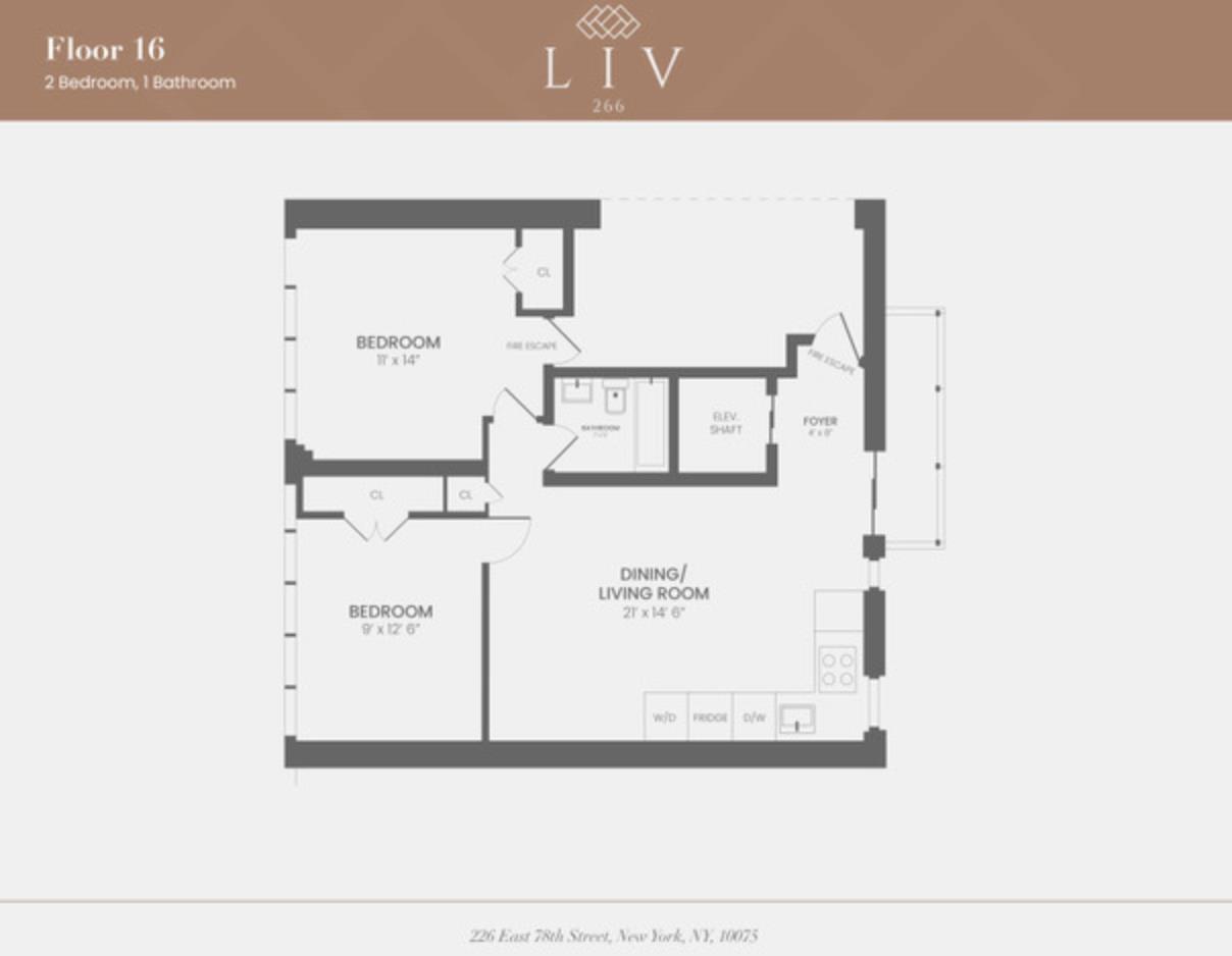 Floorplan for 266 East 78th Street, 17