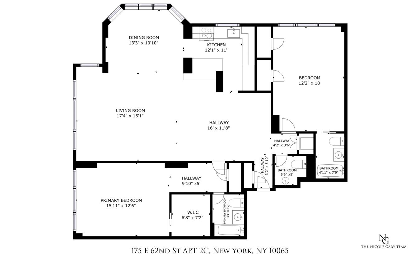 Floorplan for 175 East 62nd Street, 2C