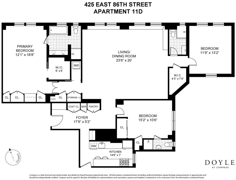 Floorplan for 425 East 86th Street, 11D