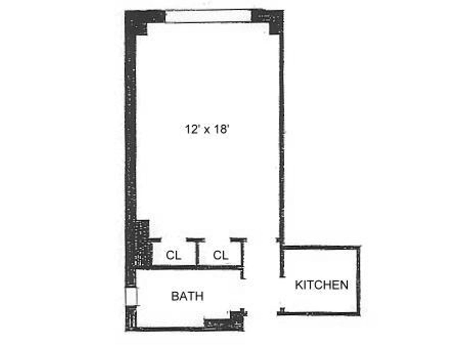 Floorplan for 235 West 102nd Street, 5U