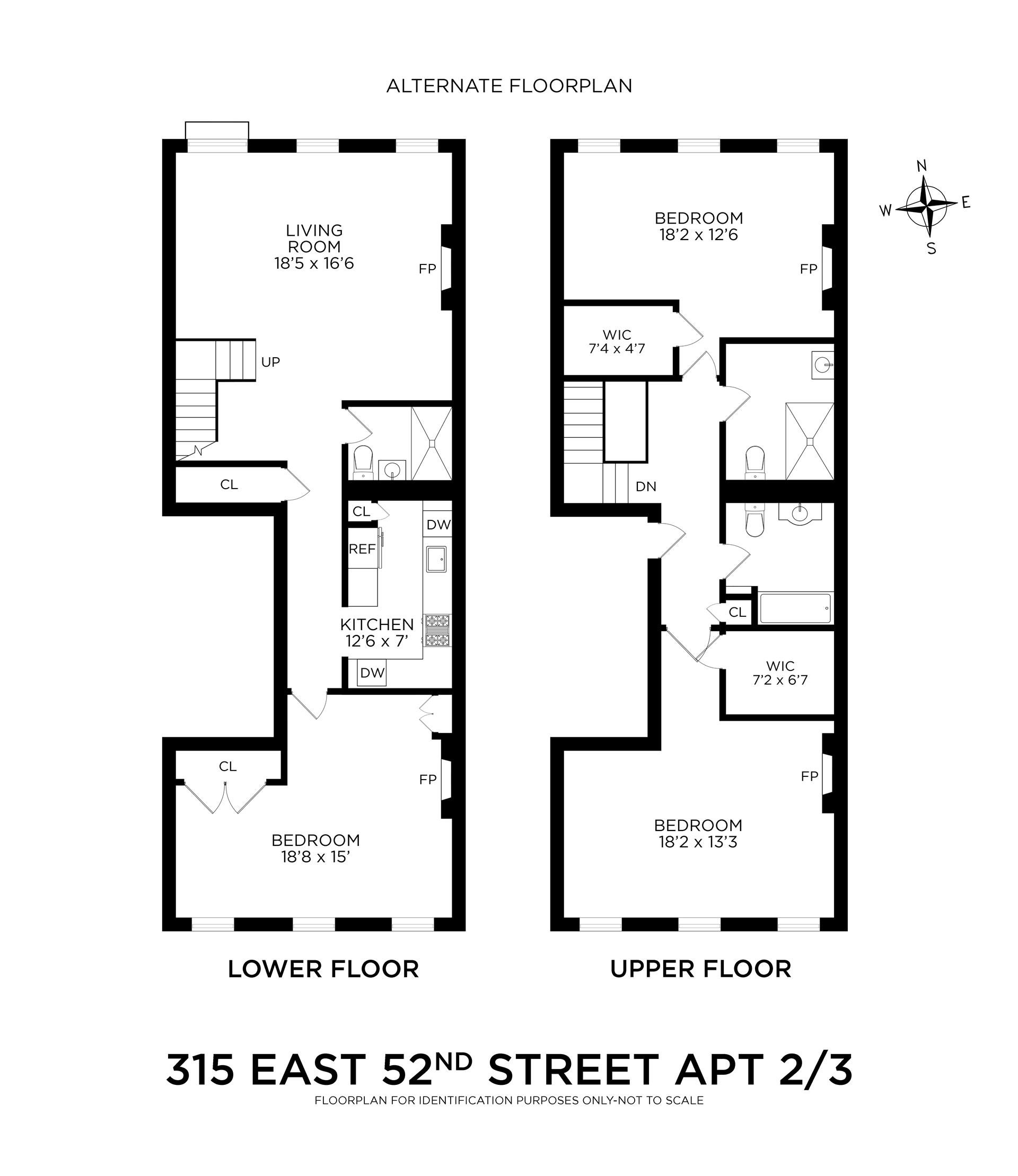 Floorplan for 315 East 52nd Street, DUPLEX