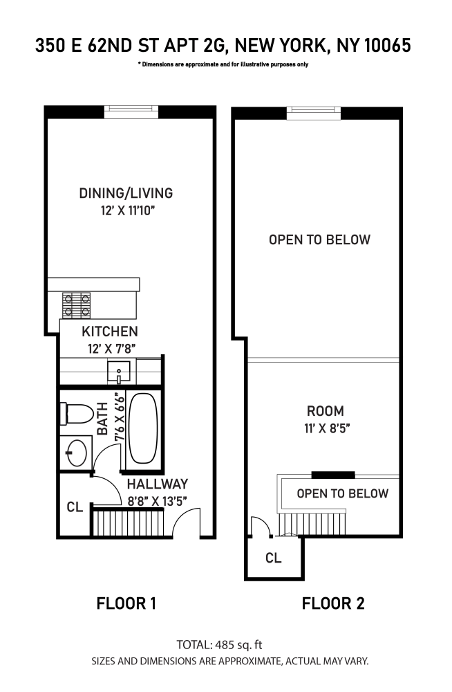 Floorplan for 350 East 62nd Street, 2G