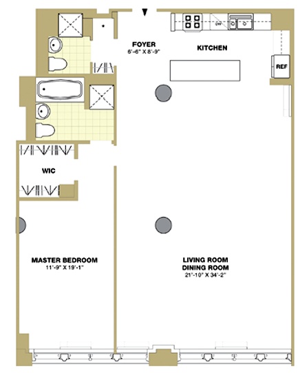 Floorplan for 252 7th Avenue, 9V