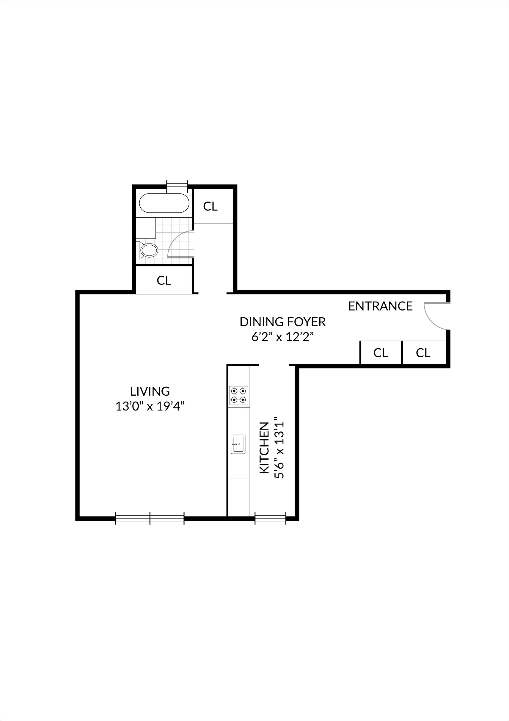 Floorplan for 1717 East 18th Street, 3-K
