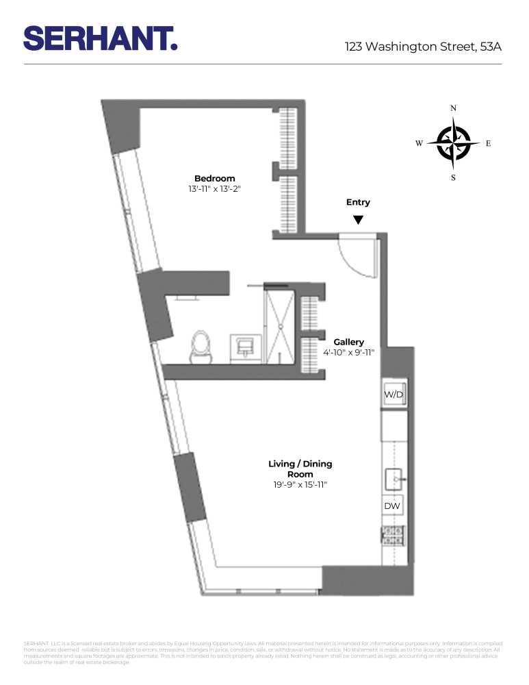 Floorplan for 123 Washington Street, 53A