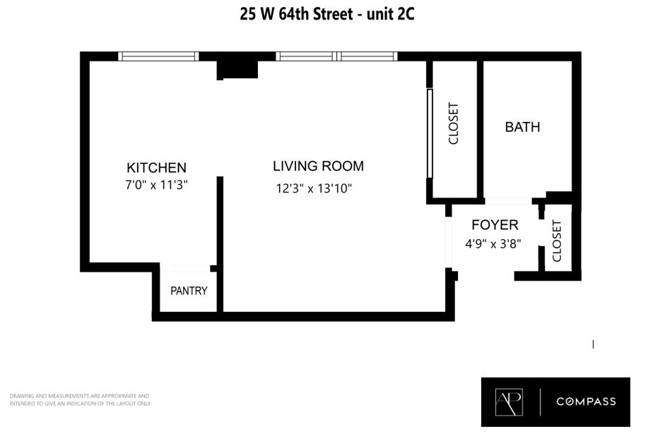 Floorplan for 25 West 64th Street, 2C