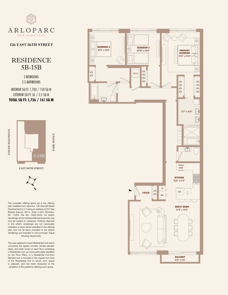 Floorplan for 126 East 86th Street, 8B