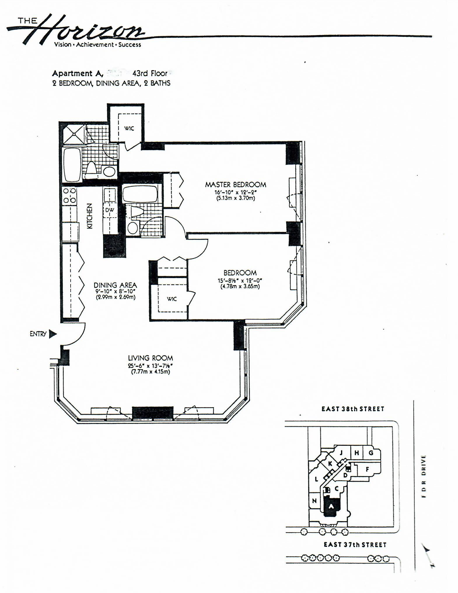 Floorplan for 415 East 37th Street, PH43A