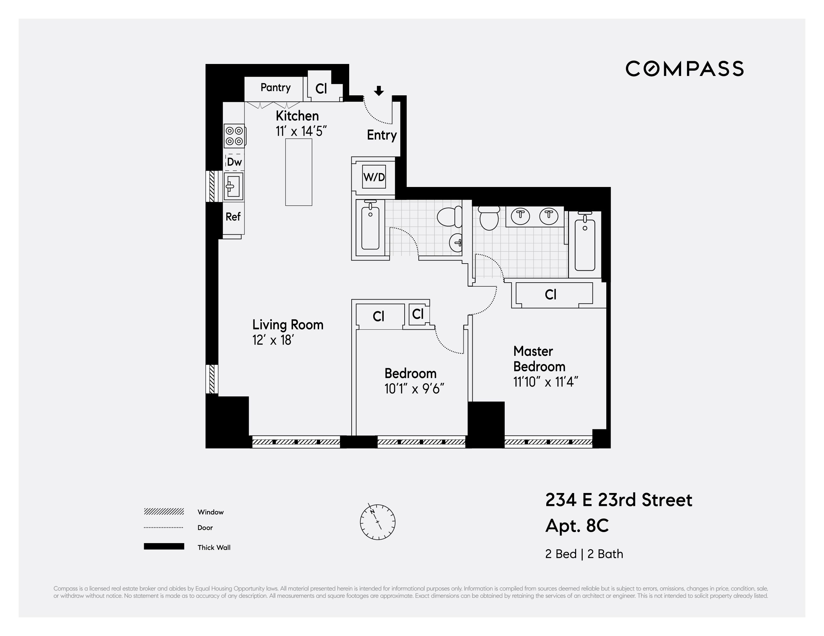Floorplan for 234 East 23rd Street, 8C