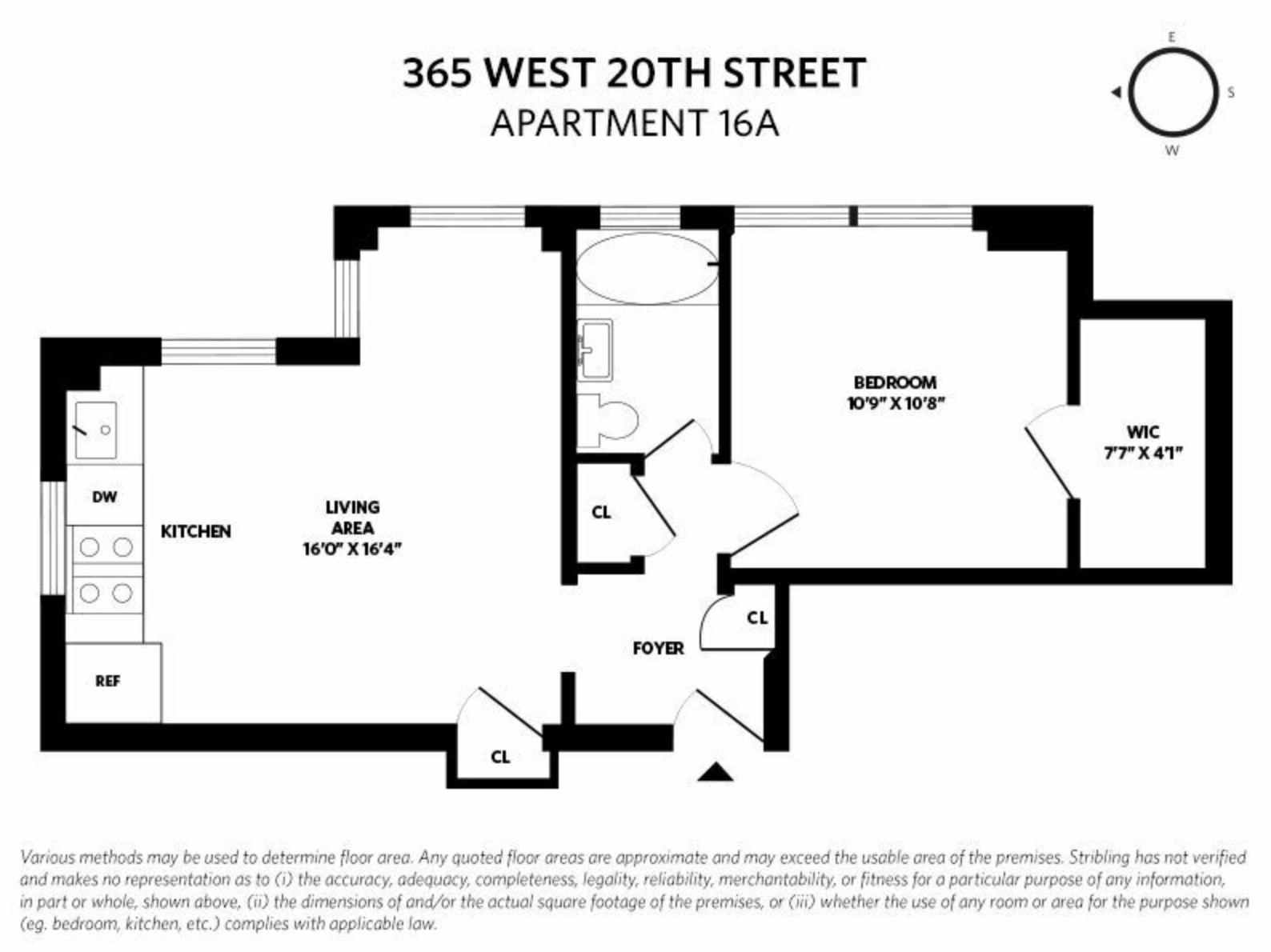 Floorplan for 365 West 20th Street, 16A