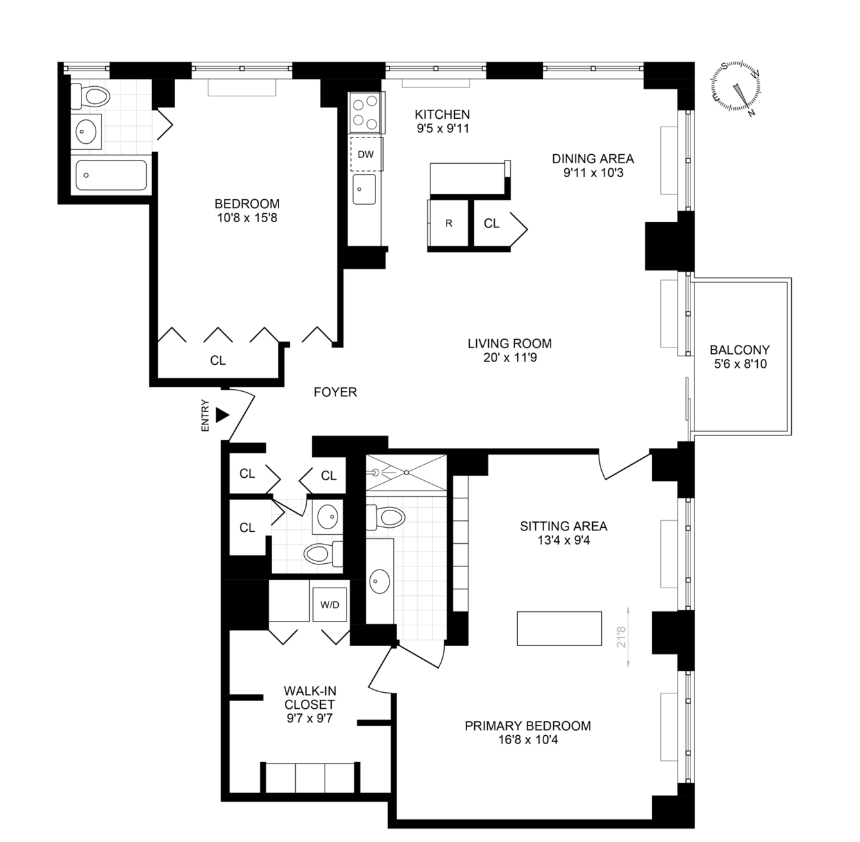 Floorplan for 300 East 54th Street, 28DE