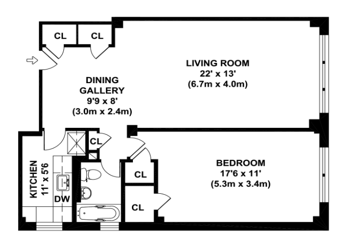 Floorplan for 205 East 77th Street, 7F