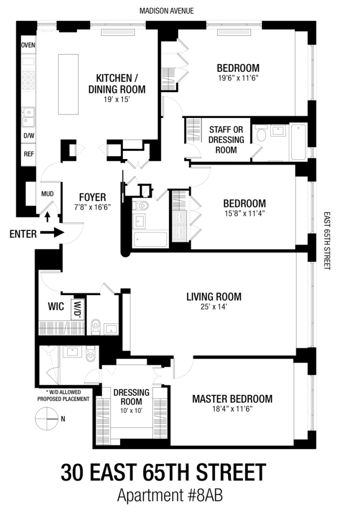 Floorplan for 30 East 65th Street, 8AB