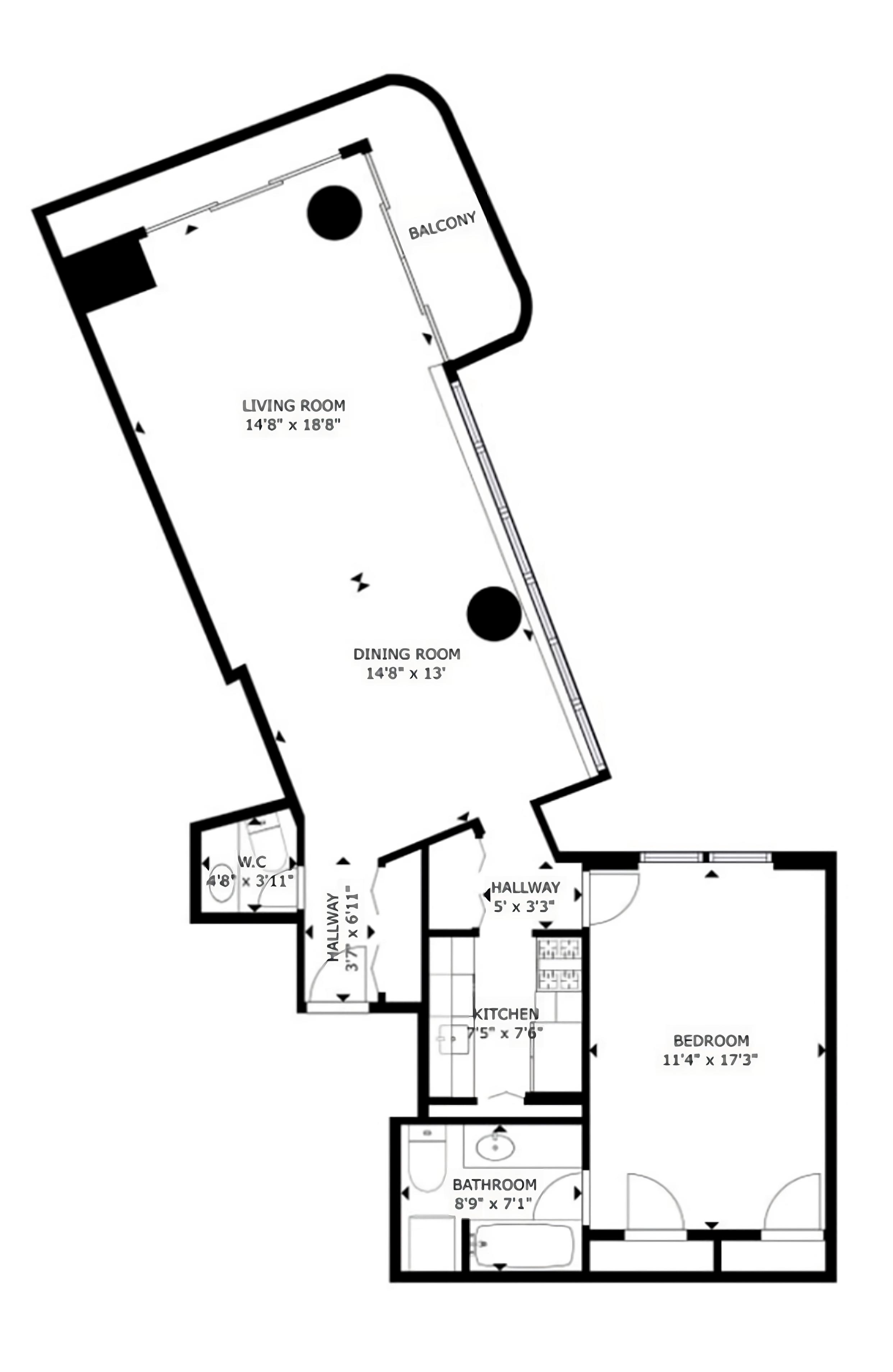 Floorplan for 167 East 61st Street, 11B