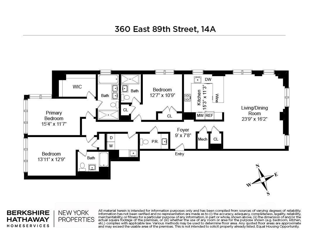 Floorplan for 360 East 89th Street, 14A