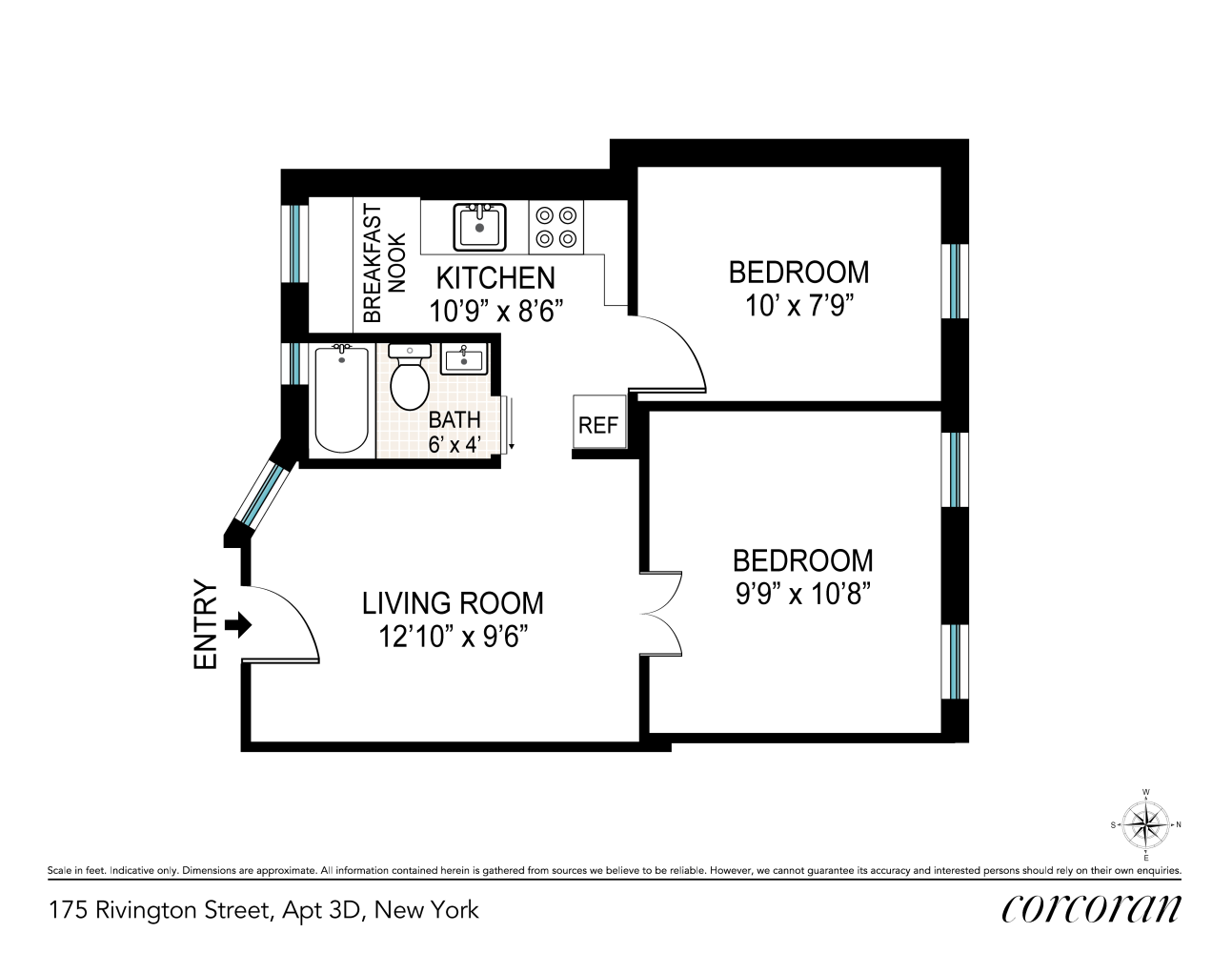 Floorplan for 175 Rivington Street, 3D